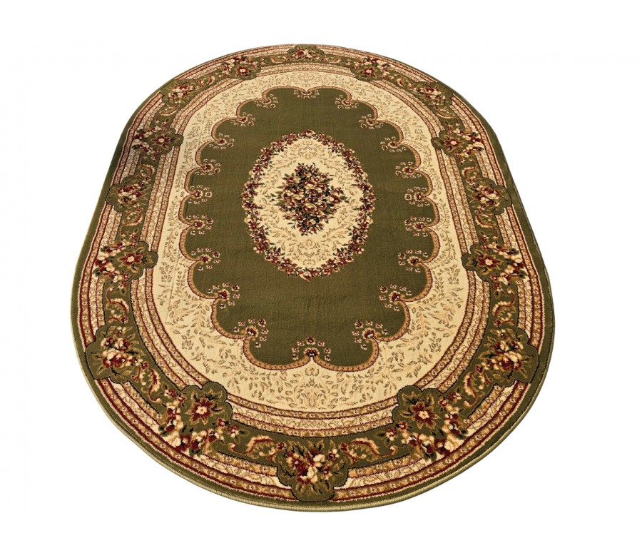 Dywan do salonu tradycyjny Orient N002 owal green