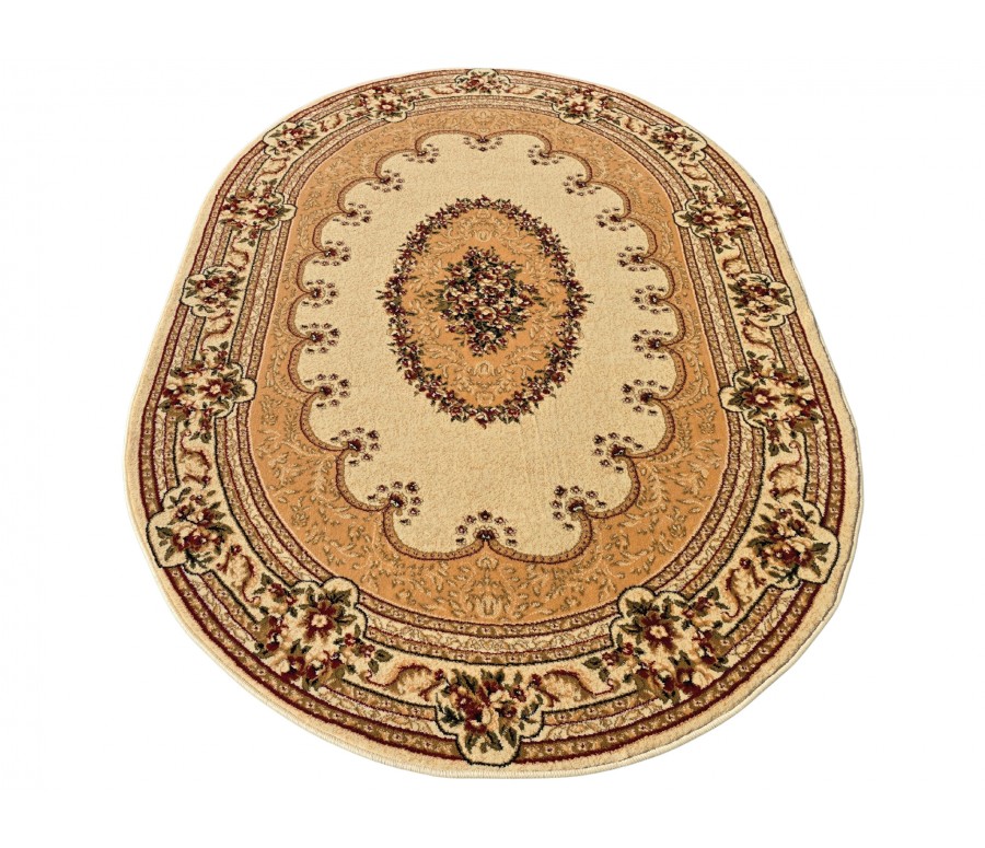 Dywan do salonu tradycyjny Orient N002 owal cream